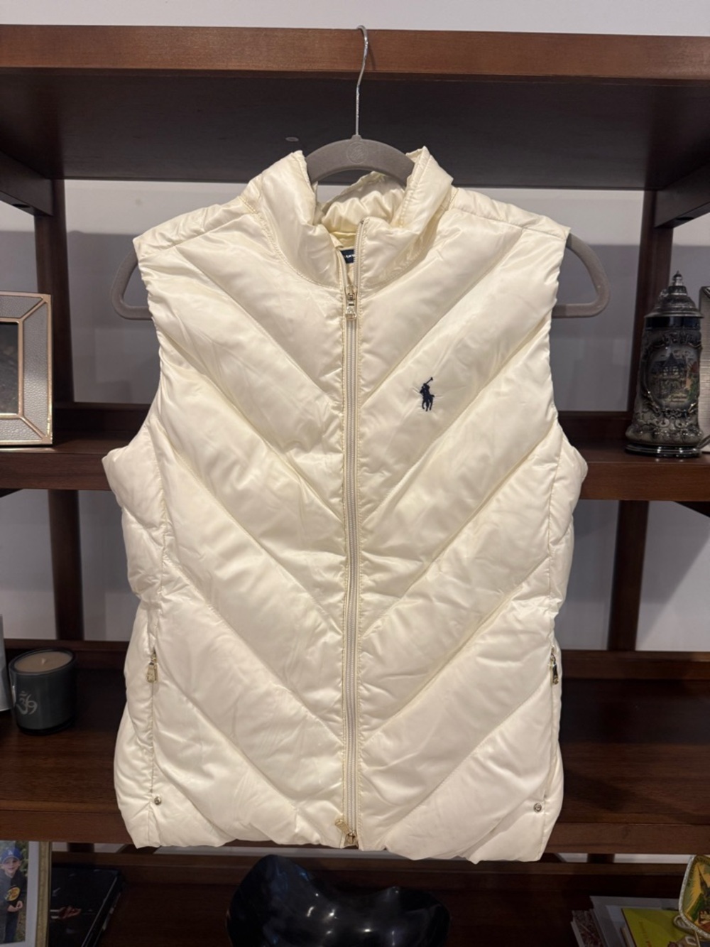 Ralph Lauren Polo Cream Puffer Vest